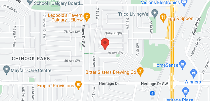 map of 740 80 Avenue SW